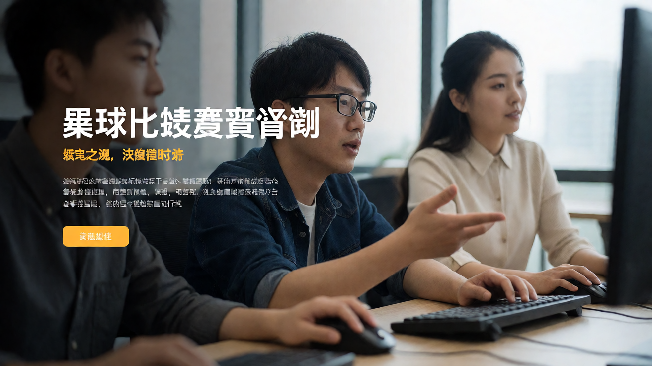极速电竞团队工作场景，编辑与分析师讨论赛事内容